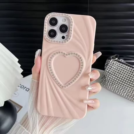 S74696 ビジューラブハート iPhoneケース