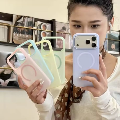 S75426 ふんわりマットカラー MagSafe対応iPhoneケース