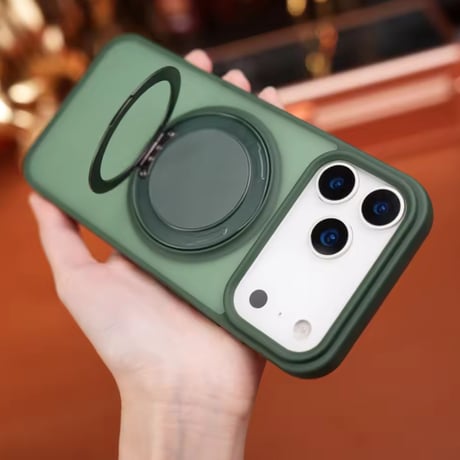 K22921 MagSafe対応 リングスタンド付きマットiPhoneケース