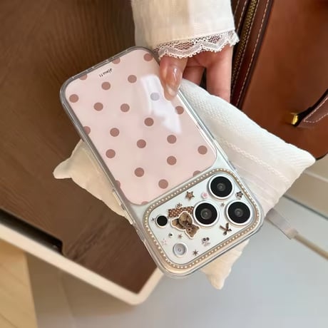 S75695 くまさんドットiPhoneケース