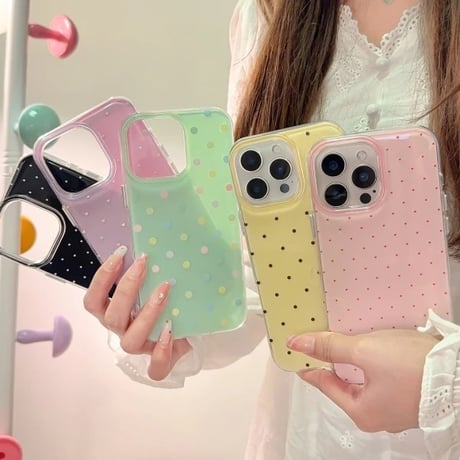 S74735 カラードットデザイン iPhoneケース