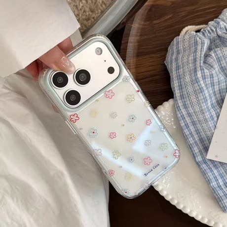 L62474 パステルフラワークリア iPhoneケース