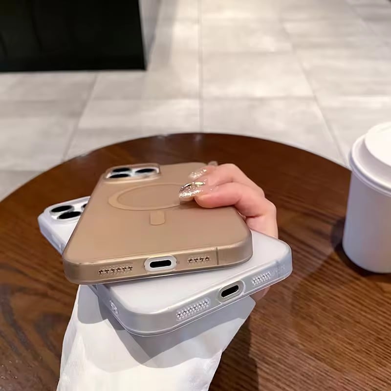 L62278 くすみカラーのマットMagSafe対応iPhoneケース | nanomita