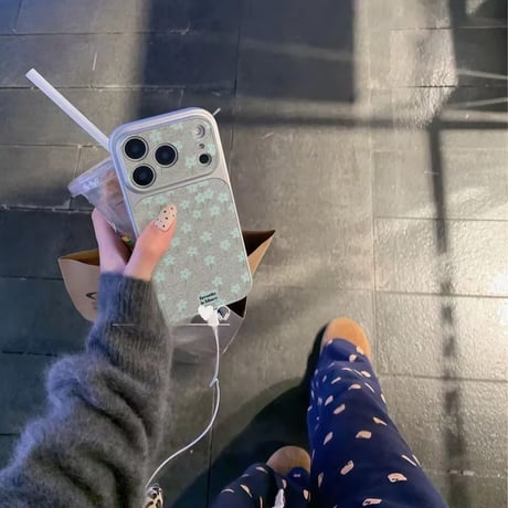 S75386 ブルーフラワーテクスチャーiPhoneケース