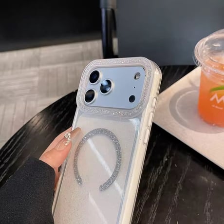 【即納商品】S75276 キラキラカメラフレームMagSafe対応 iPhoneケース