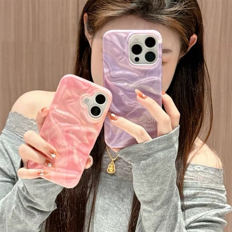 S74238 つやぷるマーブルiPhoneケース