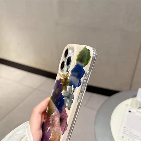 S75004 カラフルフラワー iPhoneケース