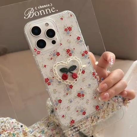 L62333 きらめきチェリーレース iPhoneケース
