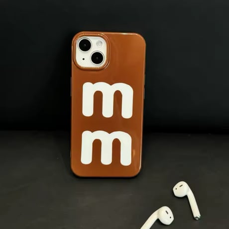 S74162 チョコ風ロゴデザイン iPhoneケース