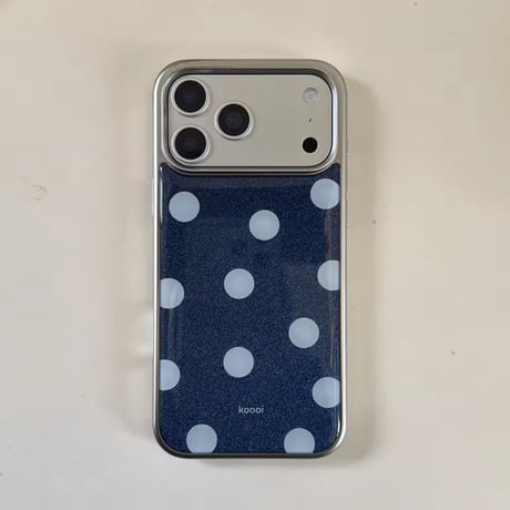 S75209 デニム風ドット iPhoneケース