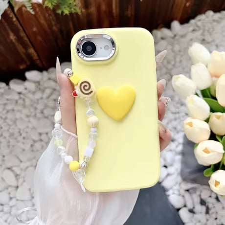 K22917 3Dハートカラフル iPhoneケース