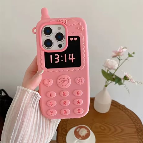 S75623 レトロコールピンク iPhoneケース