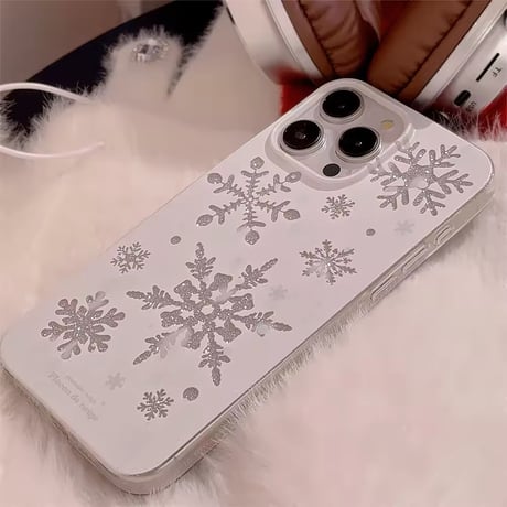 S74360 スノーフレークグリッター iPhoneケース