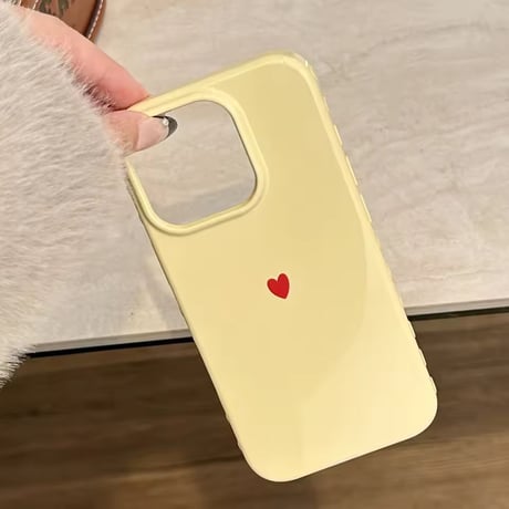 S75205 ワンポイントハート ミルキーカラーiPhoneケース