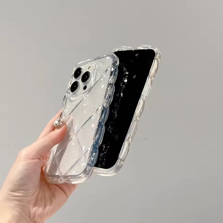 L62381 クリアキルティング iPhoneケース