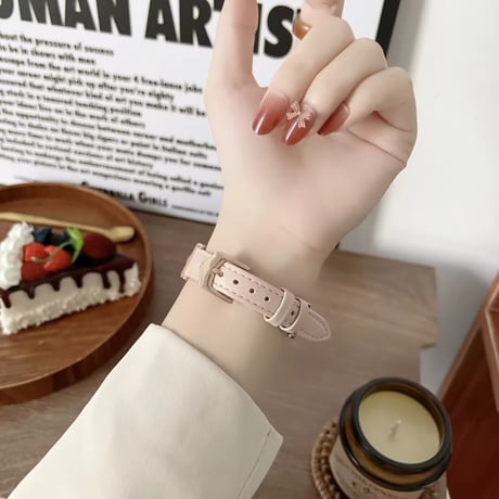 N00164 エレガントチェーンレザー Apple Watchベルト