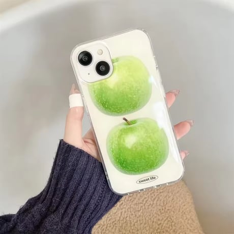 S75265 グリーンアップルデザインiPhoneケース