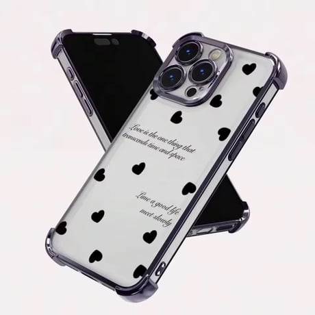 L62457 ちびハートドットクリアiPhoneケース