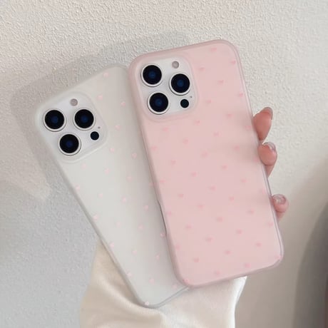 S74752 ピュアハートドットiPhoneケース