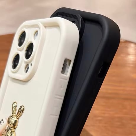 S74362 ゴールドラビットチャーム iPhoneケース