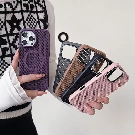 K22766 メッシュカメラスタンド付きiPhoneケース