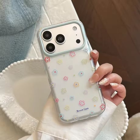 L62474 パステルフラワークリア iPhoneケース