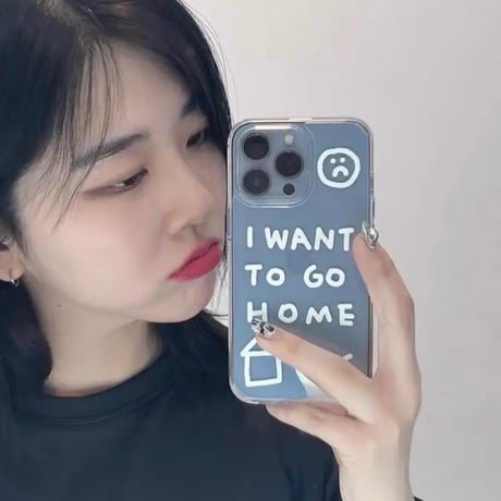 L61964 I WANT TO GO HOME iPhoneケース