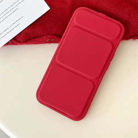 K23031 くすみカラー背面スタンド付きiPhoneケース
