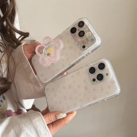 K23076 リボフラワーグリップiPhoneケース