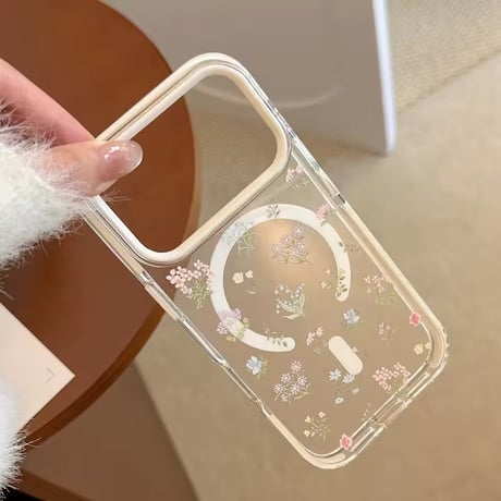 K23158 ボタニカルフラワー MagSafe対応iPhoneケース