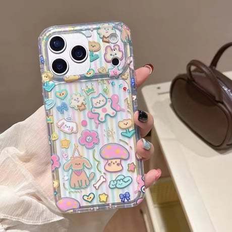 L62388 ゆめかわアニマル パステルクリアiPhoneケース