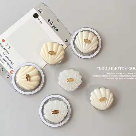 P0345 MagSafe対応 シェルモチーフスマホリング