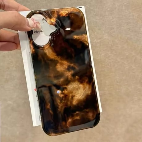 S74347 アンバーマーブル iPhoneケース