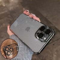 L61268 Powder Glitter Metal Frame iPhone Case