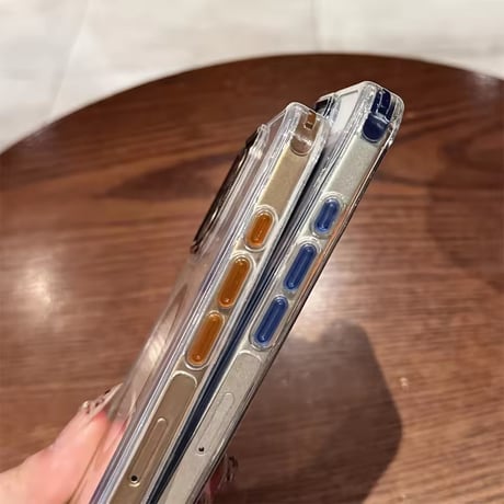 K22963 カラーフレームストラップ付き MagSafe対応クリアケース