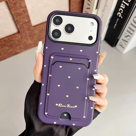 K22997 ドット背面収納iPhoneケース