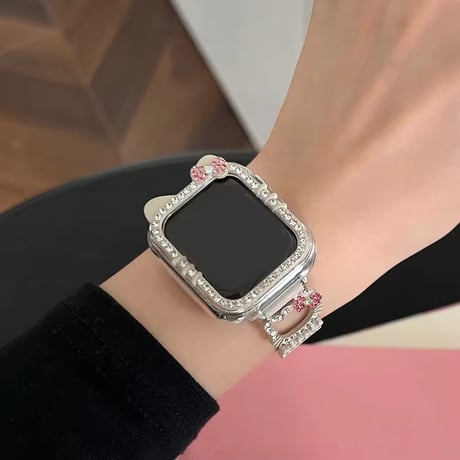 N00149 キラキラリボン Apple Watchカバー