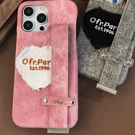 K22610 パリラベルハンドストラップ iPhoneケース