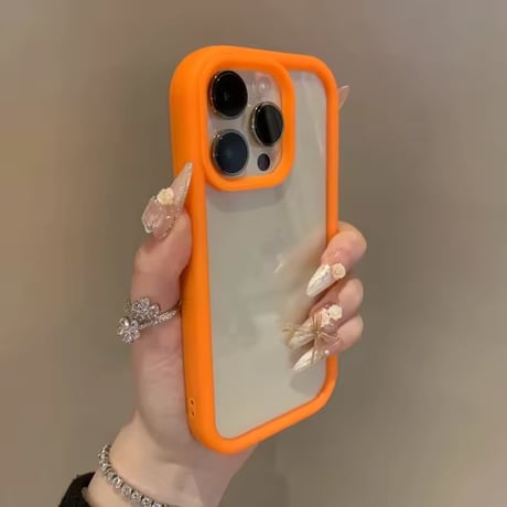 L62349 カラーフレームクリア iPhoneケース