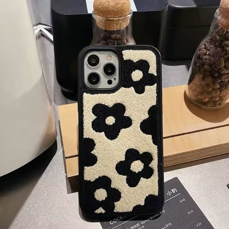 【即納商品】S74314 もこもこフラワーループ iPhoneケース