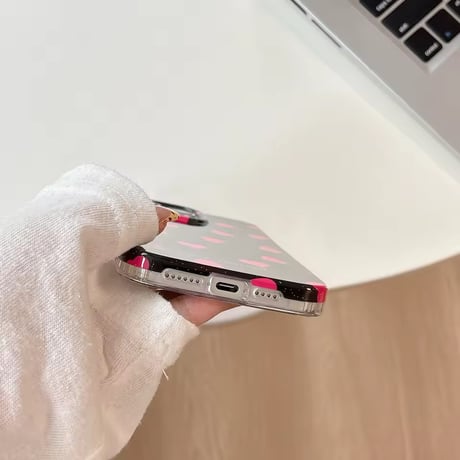 S74910 Love Heart Black iPhoneケース