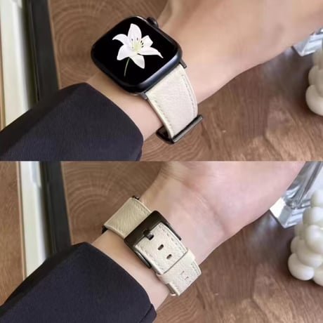 N00194 デイリーエレガント レザーApplewatchバンド