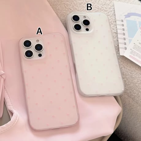 S74752 ピュアハートドットiPhoneケース