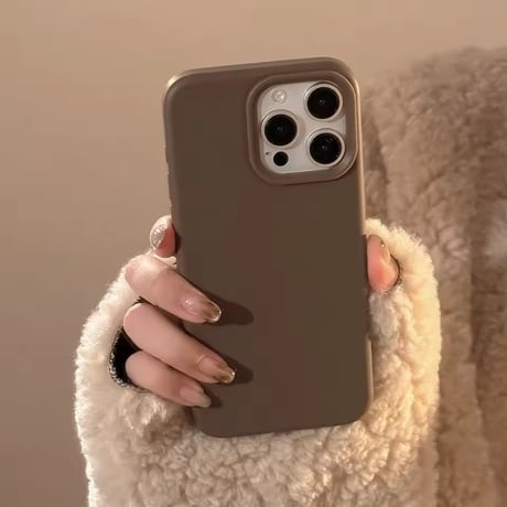 S74932 くすみブラウンマット iPhoneケース