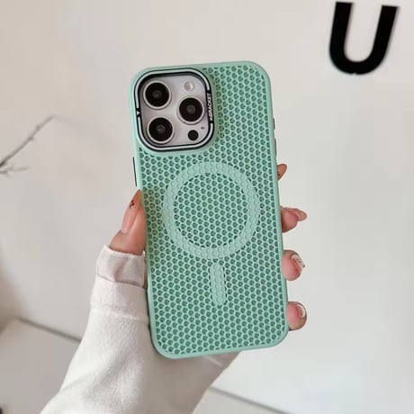K22766 メッシュカメラスタンド付きiPhoneケース