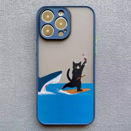 S75094 黒ねこの気まぐれアート iPhoneケース