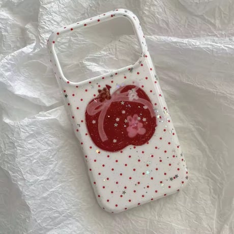 S75347 きらきらアップルドット iPhoneケース