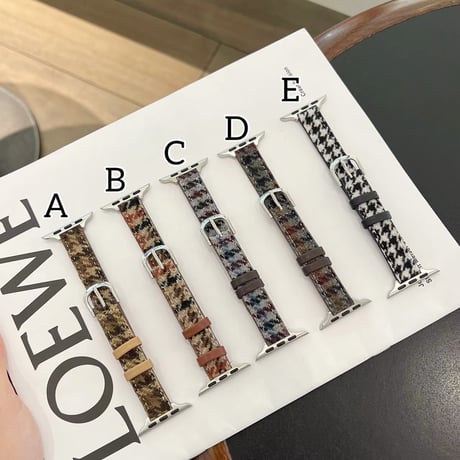 N00160 ツイード調ファブリック Apple Watchバンド