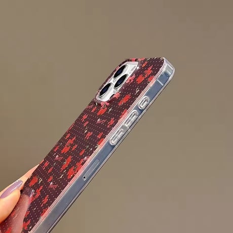 S75197 チェリーリボン ドットiPhoneケース