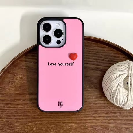 S74862 Love Yourself ハートチャーム iPhoneケース